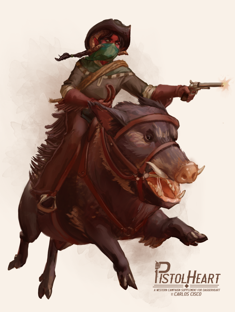 <h3>Pistolheart Adversary: Black Hat Rustler</h3>Work for Hire for Carlos Cisco